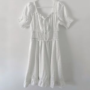 White Swiss Dot Dress